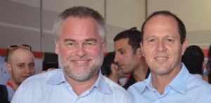 רה"ע ניר ברקת ויו"ר, מנכ"ל ואחד ממייסדי החברה, יוג'ין קספרסקי